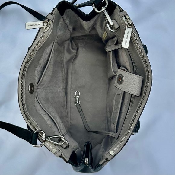 MICHAEL Michael Kors Sutton Stripe Convertible Medium Saffiano Leather Satchel - Picture 14 of 16